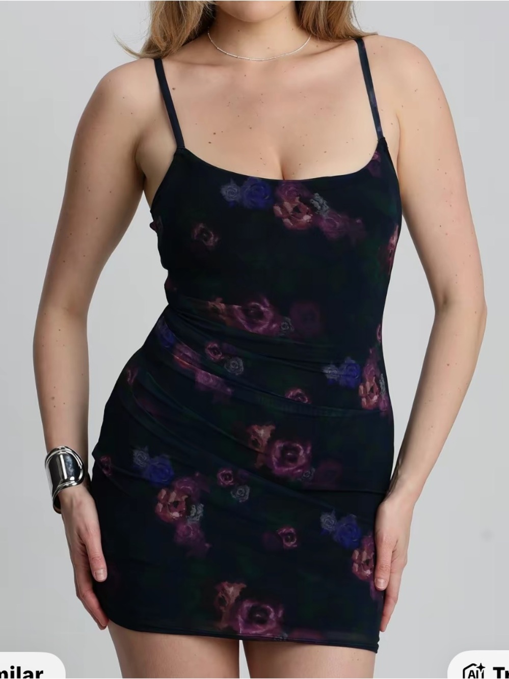 Shapewear Mesh Tummy Control Adjustable Strap Slip Dress
